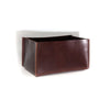Zeitungsbox aus Leder Brown