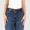 Damen Ledergürtel „Calvados“ – Vollleder, 4 cm, goldene Schließe 4875