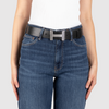 Damen Ledergürtel „Calvados“ – Vollleder, 4 cm, silberne Schließe 4786