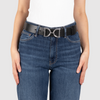 Damen Ledergürtel „Calvados“ – Vollleder, 4 cm, silberne Schließe 4126