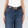 Damen Ledergürtel „Cosmo“ – Vollleder, 3 cm, goldene Schließe 3200
