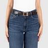Damen Ledergürtel „Cosmo“ – Vollleder, 3 cm, goldene Schließe 3173