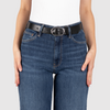 Damen Ledergürtel „Cosmo“ – Vollleder, 3 cm, silberne Schließe 3197