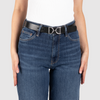 Damen Ledergürtel „Cosmo“ – Vollleder, 3 cm, silberne Schließe 3034