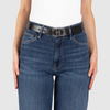 Damen Ledergürtel „Cosmo“ – Vollleder, 3 cm, silberne Schließe 3037