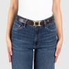 Damen Ledergürtel „Cosmo“ – Vollleder, 2.5 cm, goldene Schließe 2512