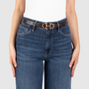 Damen Ledergürtel „Cosmo“ – Vollleder, 2 cm, goldene Schließe 2210