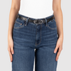 Damen Ledergürtel „Cosmo“ – Vollleder, 2 cm, silberne Schließe 2205