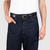 Herren Ledergürtel „Cosmo“ – Vollleder, 3 cm, Mattgold Schließe
