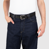 Herren Ledergürtel „Cosmo“ – Vollleder, 3.5 cm, silberne Schließe