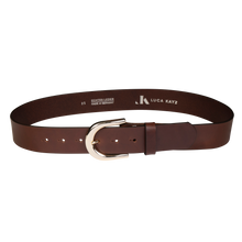  Gürtel COSMO Brown 4cm ohne Schließe