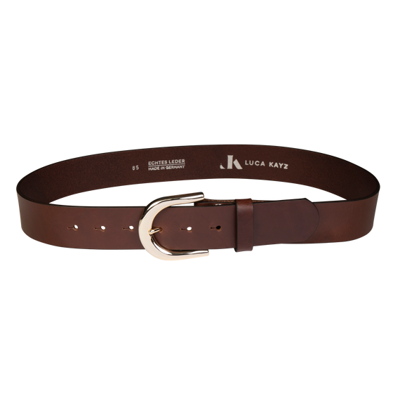 Gürtel COSMO Brown 4cm ohne Schließe