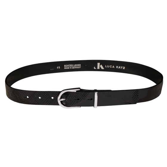Gürtel SIENA Black 3cm ohne Schließe