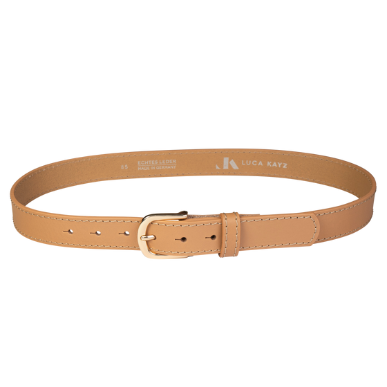 Gürtel COSMO STITCH Caramel 3cm ohne Schließe