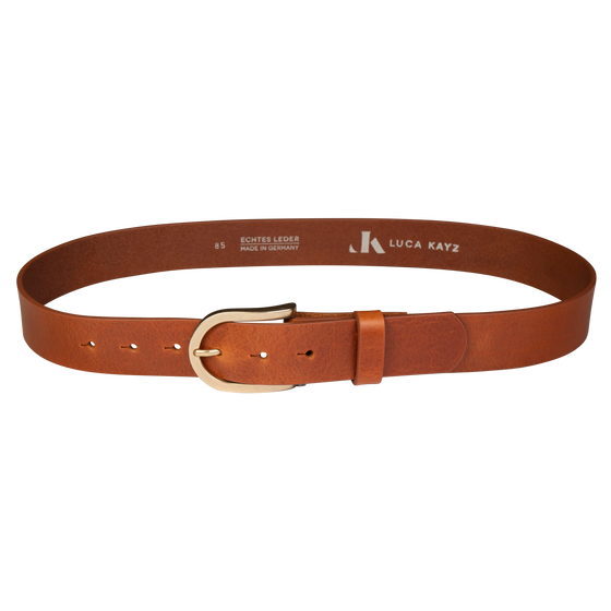 Gürtel COSMO Cognac 3,5cm ohne Schließe