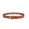Herren Ledergürtel „Cosmo“ – Vollleder, 3.5 cm, goldener Schließe
