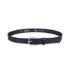 Herren Ledergürtel „Cosmo“ – Vollleder, 3 cm, altsilber Schließe 4484