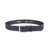 Herren Ledergürtel „Cosmo“ – Vollleder, 4 cm, altsilberner Schließe 4130