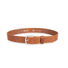 Herren Ledergürtel „Cosmo“ – Vollleder, 4 cm, altsilberner Schließe 4484