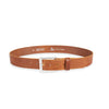Herren Ledergürtel „Cosmo“ – Vollleder, 4 cm, altsilberner Schließe