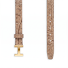 Gürtel CROCO 2cm mit H-Schließe Gold