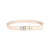 Damen Ledergürtel „Cosmo“ – Vollleder, 2.5 cm, silberne Schließe 2505