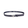 Damen Ledergürtel „Cosmo“ – Vollleder, 2.5 cm, silberne Schließe 2505