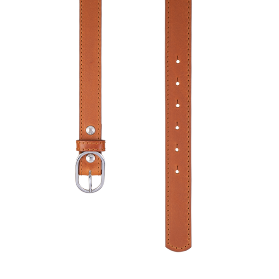 Gürtel COSMO STITCH Cognac 3cm ohne Schließe