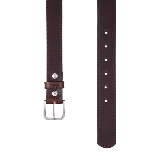 Gürtel COSMO STITCH Brown 3,5cm ohne Schließe