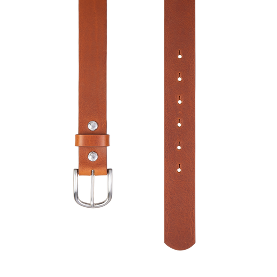Gürtel COSMO Cognac 3,5cm ohne Schließe