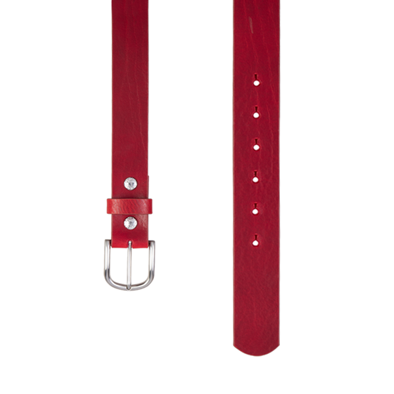 Gürtel COSMO Red 3,5cm ohne Schließe