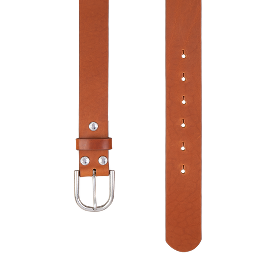 Gürtel COSMO Cognac 4cm ohne Schließe