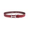 Damen Ledergürtel „Calvados“ – Vollleder, 4 cm, silberne Schließe 4876