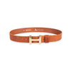 Damen Ledergürtel „Calvados“ – Vollleder, 4 cm, goldene Schließe 4876