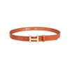 Damen Ledergürtel „Cosmo“ – Vollleder, 3 cm, goldene Schließe 3200