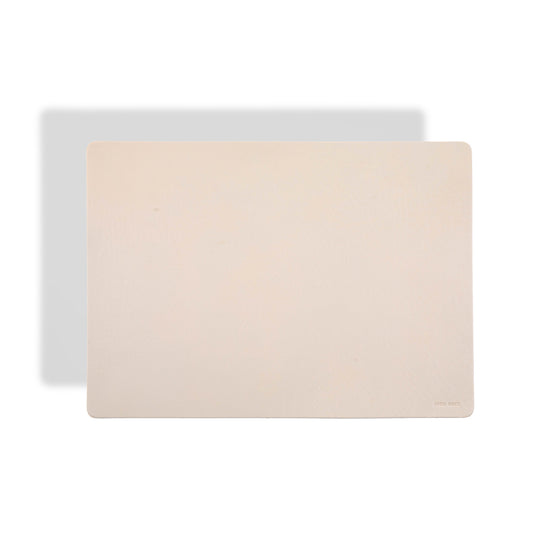 Tischset aus Leder Beige